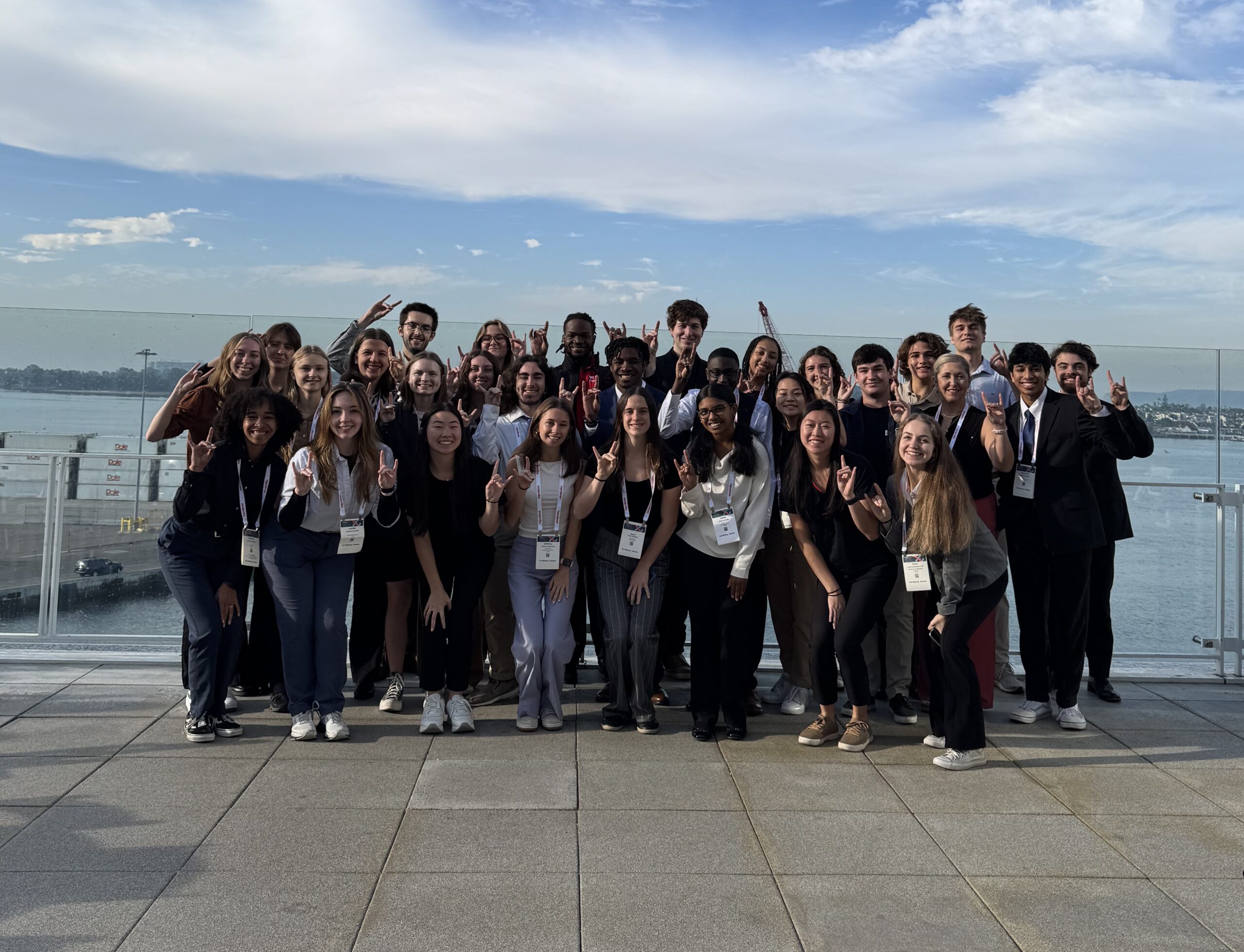 group photo of all CBE students that attended AIChE ASC in San Diego